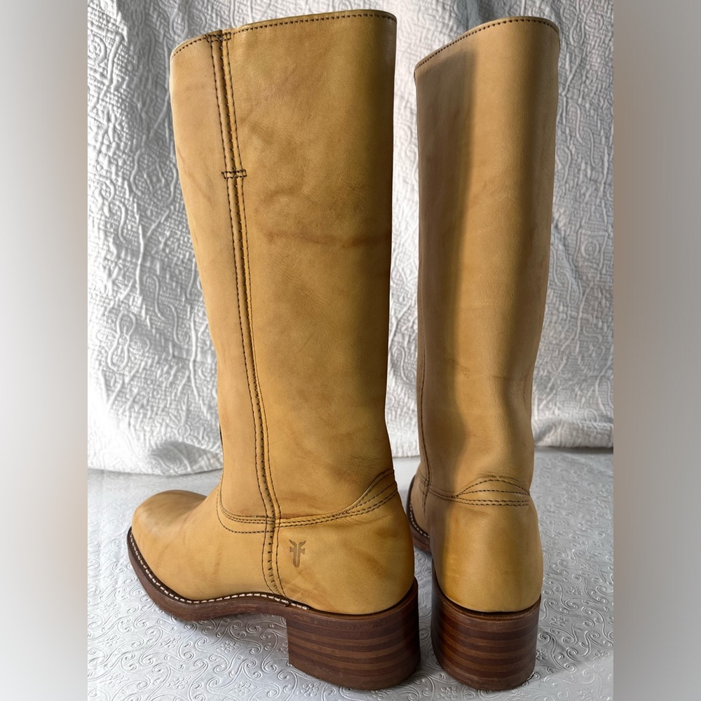 Frye Campus Boots 14L Women 8.5 B Banana Iconic Closet Staple Quiet Luxury Boho - Picture 6 of 16